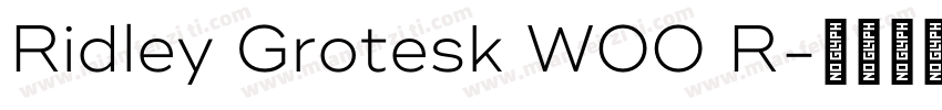 Ridley Grotesk W00 R字体转换